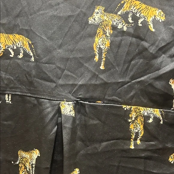 Milk & Honey s Black Tiger Print Button-Up Shirt - Picture 5 of 6